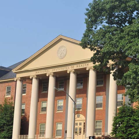 Exterior view of the National Institutes of Health building